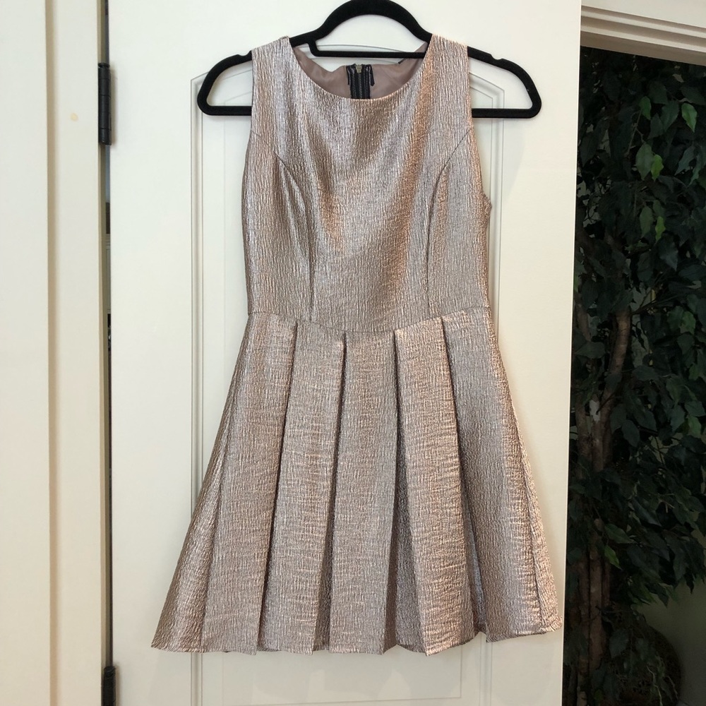 Gold Pleated Dress